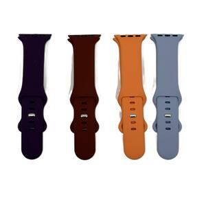 Generic Soft Silicone Watch Bands Blue Orange Maroon Purple for iWatch 38-45mm